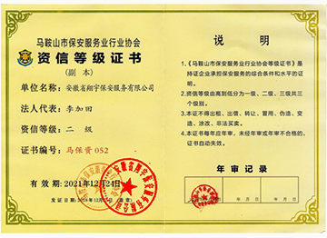 資信等級證書